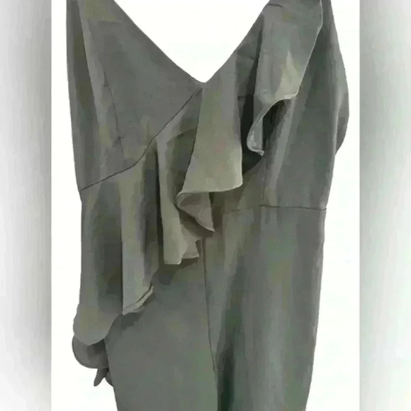 NWT DO+BE Wide Leg Ruffle Black Jumpsuit Romper Classic Event Party Night Out M - Picture 3 of 13